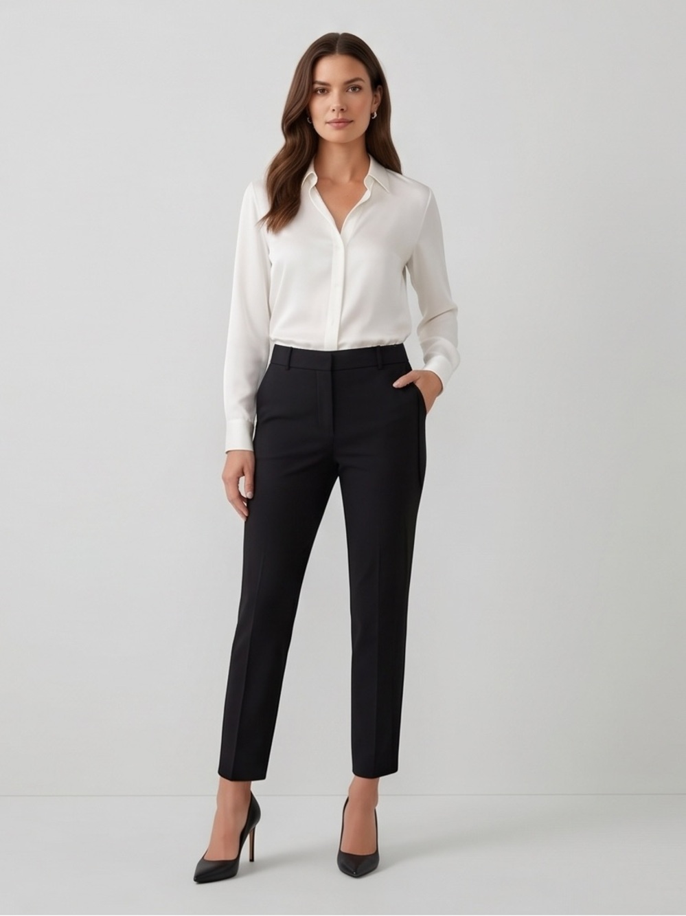 Banana Republic Black Tailored Dress Pants Size 6 Classic Career Trouser
